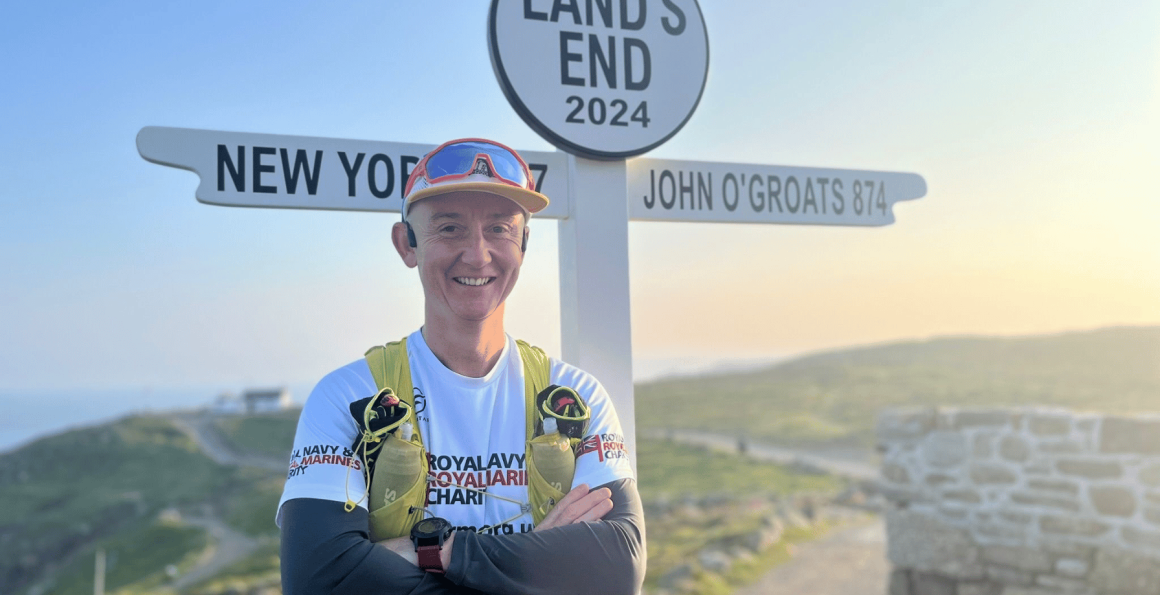 Alex at the start line in Land's End