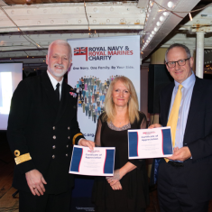 Cdre Paul Dunn, Mrs Jan Dunn and CEO Andrew Jameson