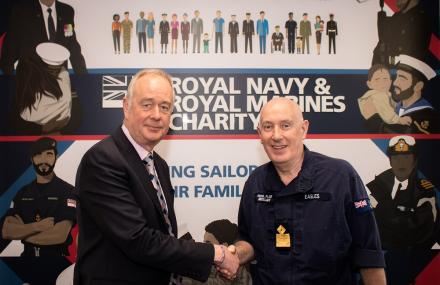 RNRMC CEO Adrian Bell and David Eagles Commodore Royal Fleet Auxiliary, Head of Services and Deputy Director of Royal Navy Afloat Support