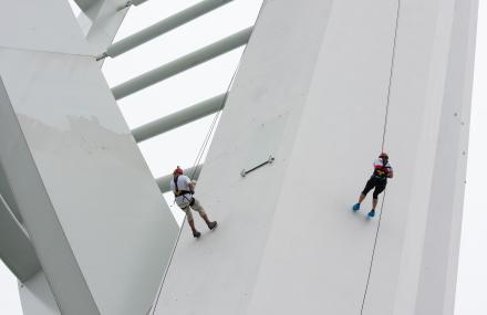 RNRMC Charity Abseilers at the Spinnaker Tower